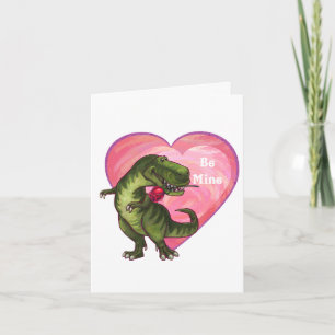 Tyrannosaurus Valentine's Day Holiday Card