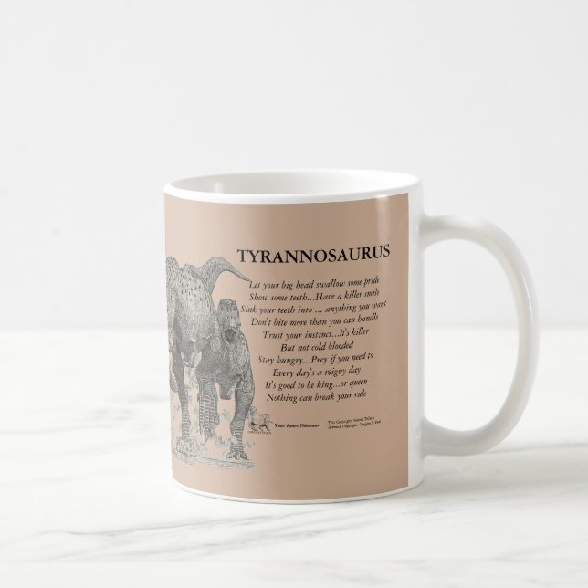 Tyrannosaurus Your Inner Dinosaur Mug Gregory Paul (Right)