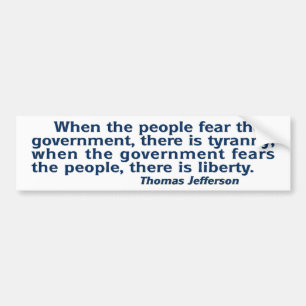 Tyranny / Liberty:  Politics Bumper Sticker