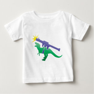 Tyranosaur rocket launcher baby T-Shirt