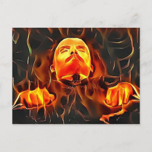 Tyrant Series #4: Flaming Lenin on Display Postcard