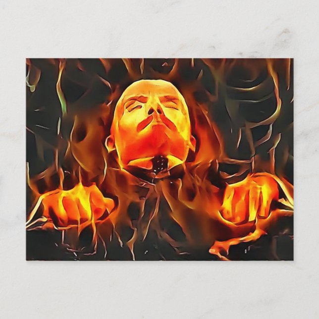 Tyrant Series #4: Flaming Lenin on Display Postcard (Front)