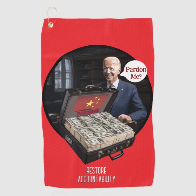 TyrantWear: Pardon Me? Golf Towel (Front)