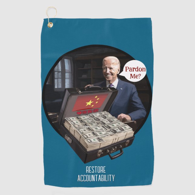 TyrantWear: Pardon Me? Golf Towel (Front)