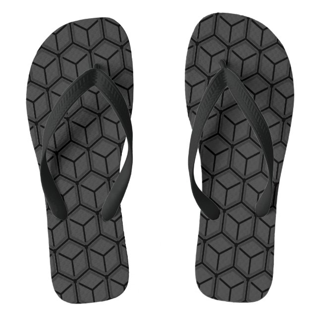 "Tyre Tread" Pattern Flip Flops (Footbed)
