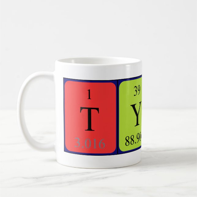 Tyrek periodic table name mug (Left)