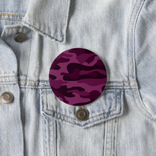 Tyrian Purple Monocolor Camo 3 Inch Round Button