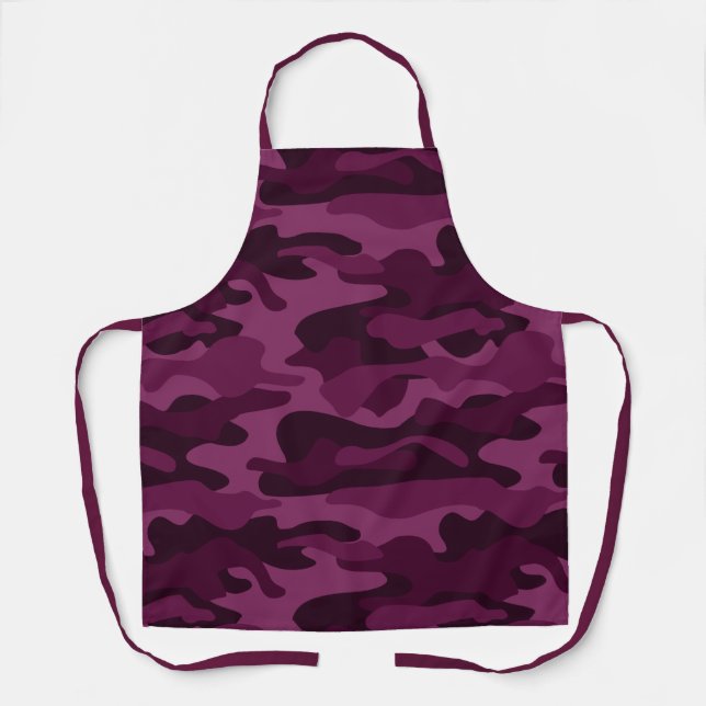 Tyrian Purple Monocolor Camo Apron (Front)