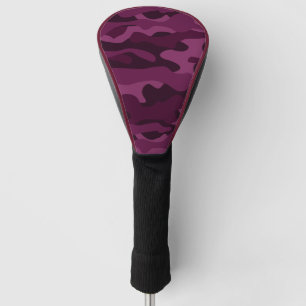 Tyrian Purple Monocolor Camo Golf Head Cover