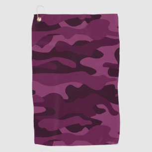 Tyrian Purple Monocolor Camo Golf Towel