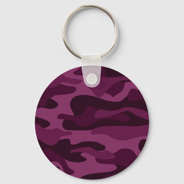 Tyrian Purple Monocolor Camo Keychain (Front)