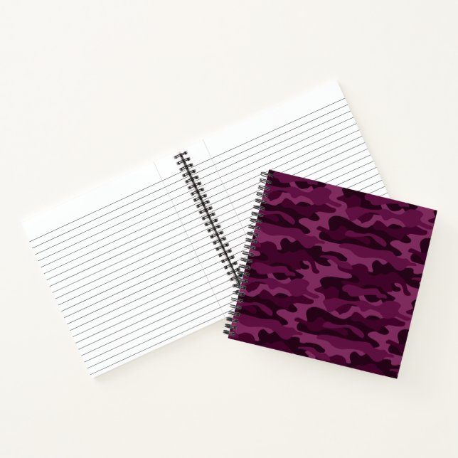 Tyrian Purple Monocolor Camo Notebook (Inside)