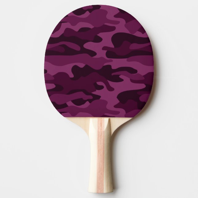 Tyrian Purple Monocolor Camo Ping Pong Paddle (Front)