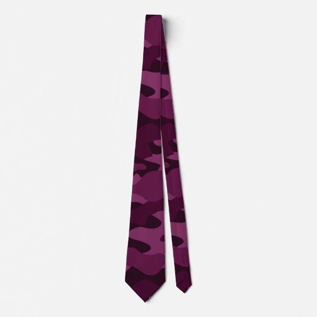 Tyrian Purple Monocolor Camo Tie (Front)