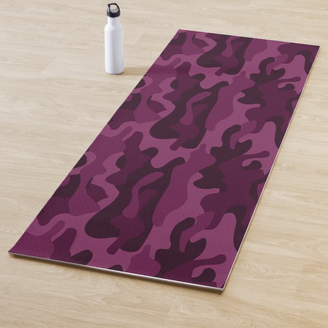 Tyrian Purple Monocolor Camo Yoga Mat (In Situ)