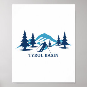 Tyrol Basin Wisconsin Ski Resort Skiing Skier Poster