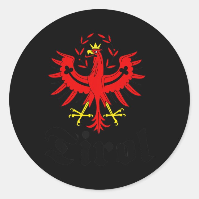 Tyrol Tyrolean Eagle Tyrolean Coat of Arms Men Classic Round Sticker (Front)