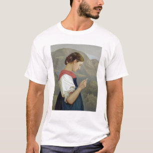 Tyrolean Girl Contemplating a Crucifix, 1865 T-Shirt