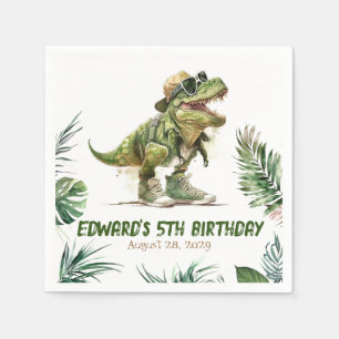 Tyronasaurus Rex Dinosaur Birthday Party Napkin