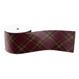 Tyrone County Argyle Tartan Plaid Pattern Grosgrain Ribbon