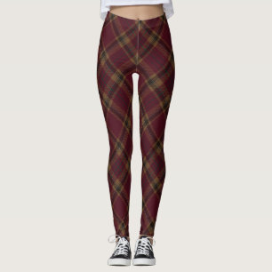 Tyrone County Argyle Tartan Plaid Pattern Leggings