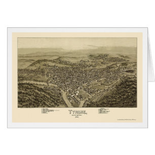 Tyrone, PA Panoramic Map - 1895