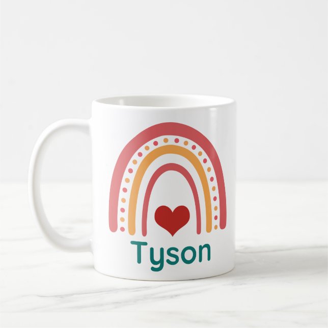 Tyson Vintage Boho Rainbow Coffee Mug (Left)