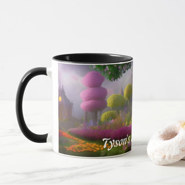 Tyson's Morning Tea Personalized Customizable Mug (With Donut)