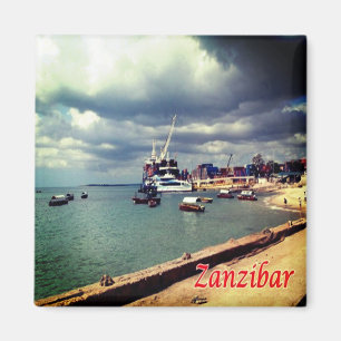 TZ - Tanzania - Zanzibar - Ferry Docked Magnet