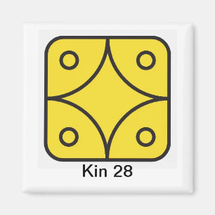 Tzolkin Estrela Amarela Kin 28 Magnet
