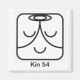 Tzolkin Mago Branco Kin 54 Magnet