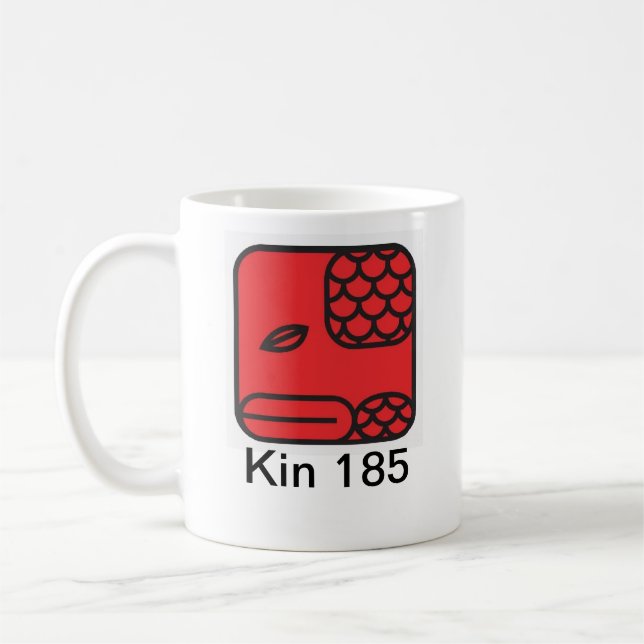 Tzolkin Serpente Red Kin 185 Coffee Mug (Left)