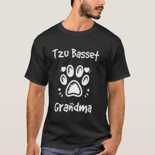 Tzu Basset Grandma Basset Hound Shih Tzu Mix Grand T-Shirt