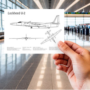 U-2 Dragon Lady - Airplane Blueprint Plans BD Postcard