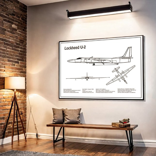U-2 Dragon Lady - Airplane Blueprint Plans BD Poster (Creator Uploaded)