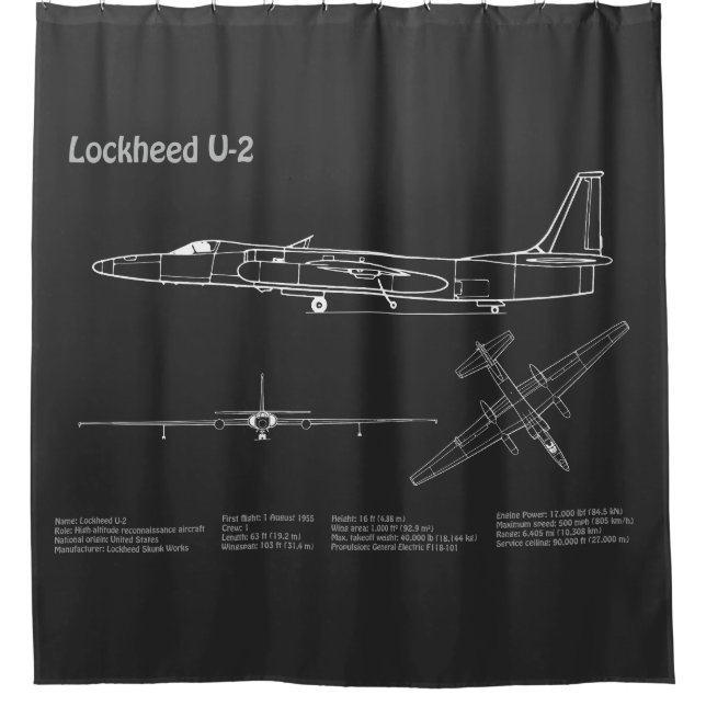 U-2 Dragon Lady - Airplane Blueprint Plans PD (Front)