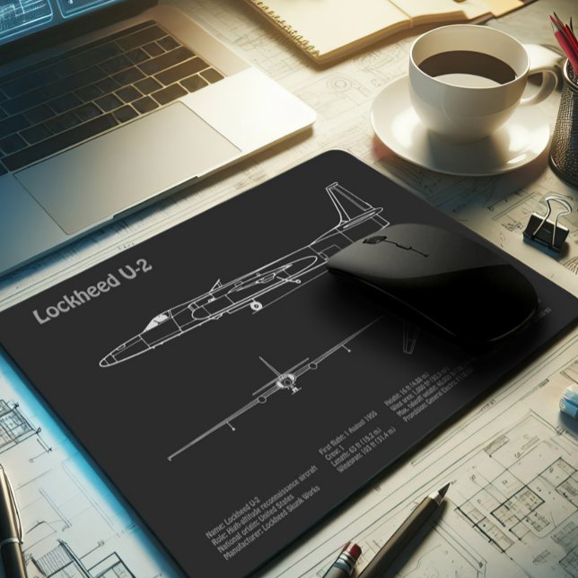 U-2 Dragon Lady - Airplane Blueprint Plans PD Mouse Pad (Creator Uploaded)