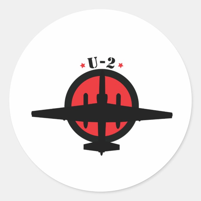 U-2 Dragonlady Classic Round Sticker (Front)