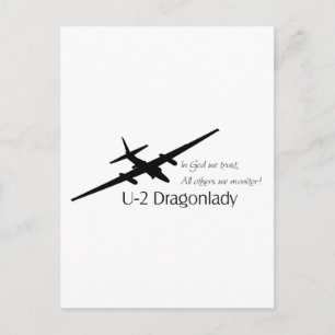 U-2 In God we Trust, All others we Monitor! Postcard