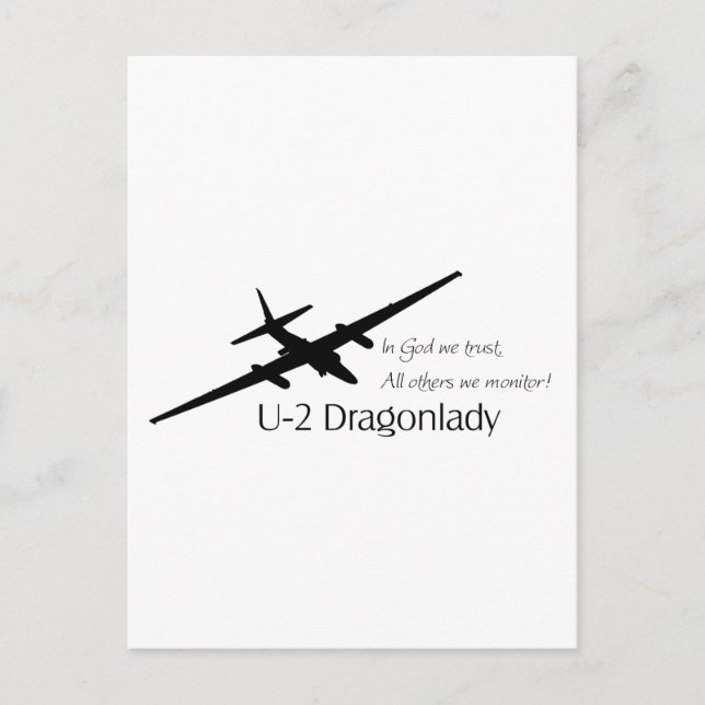 U-2 In God we Trust, All others we Monitor! Postcard (Front)