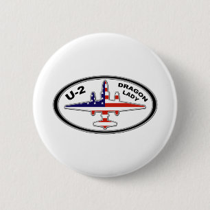 U-2 Spy Plane 2 Inch Round Button