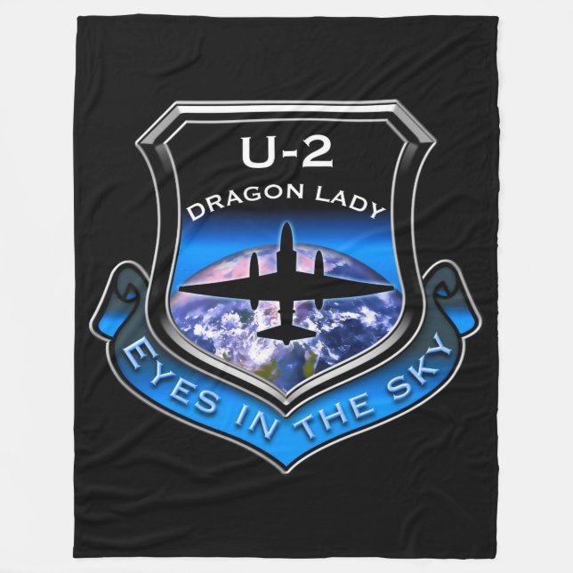 U-2 spy plane fleece blanket (Front)