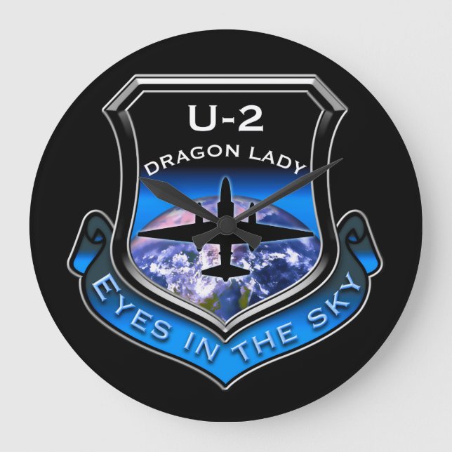 U-2 spy plane large clock (Front)