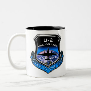 U-2 spy plane Two-Tone coffee mug