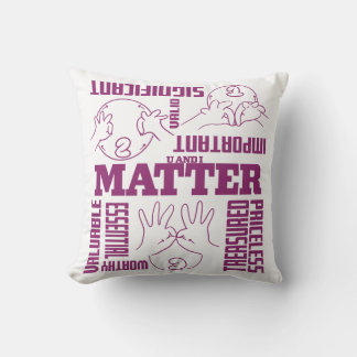 U and I Matter - ASL Empowerment Design Throw Pillow