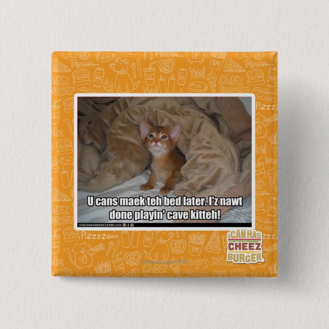 U can maek the bed later. 2 inch square button (Front)