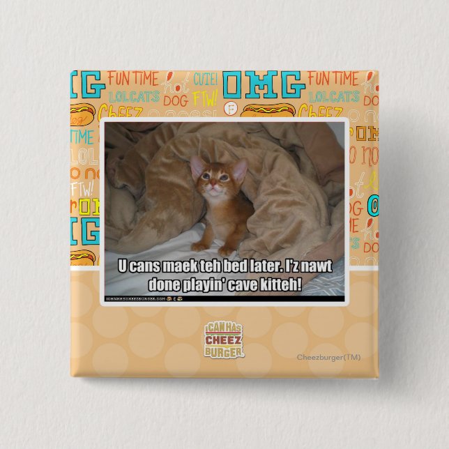 U can maek the bed later. 2 inch square button (Front)