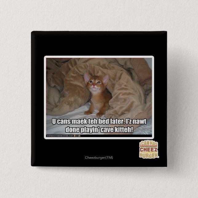 U can maek the bed later. 2 inch square button (Front)