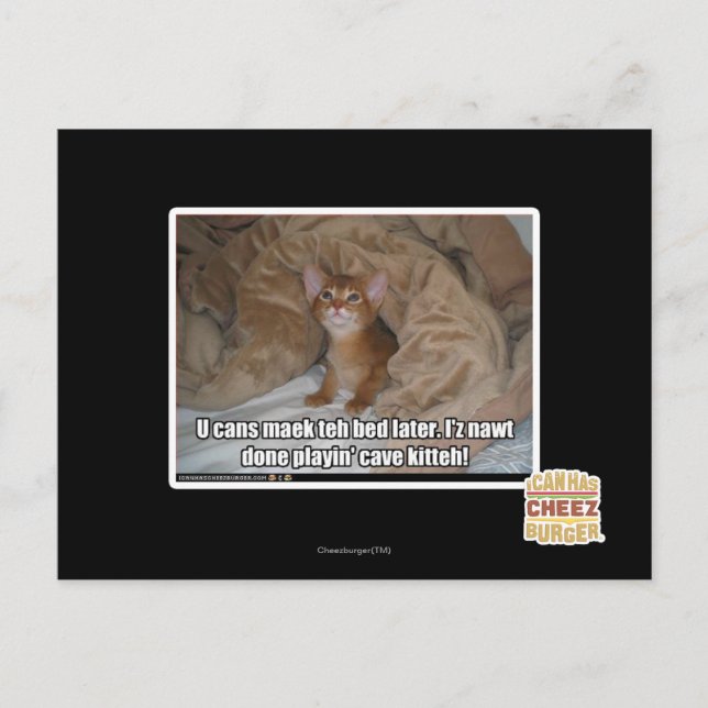 U can maek the bed later. postcard (Front)