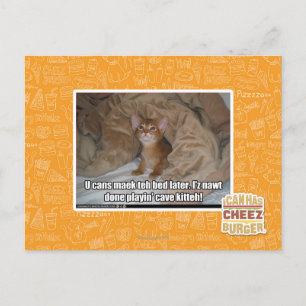 U can maek the bed later. postcard